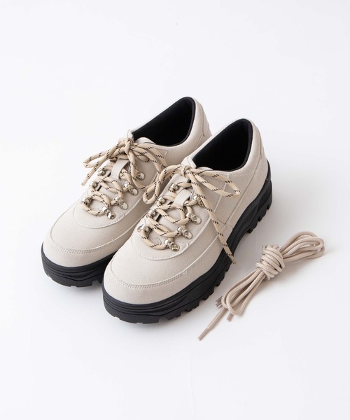 WEGO(ウィゴー)の「WEGO/トレッキングスニーカー(スニーカー・レディース・ブラック/オフホワイト・MEDIUM/LARGE)」の6枚目の写真