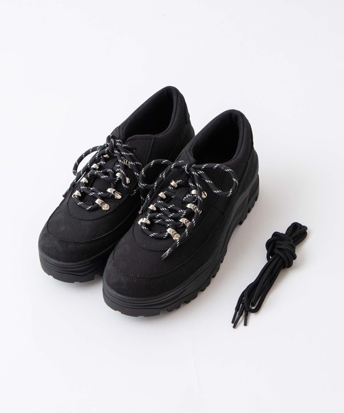 WEGO(ウィゴー)の「WEGO/トレッキングスニーカー(スニーカー・レディース・ブラック/オフホワイト・MEDIUM/LARGE)」の7枚目の写真