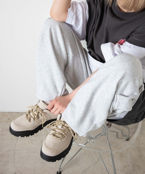 WEGO(ウィゴー)の「WEGO/トレッキングスニーカー(スニーカー・レディース・ブラック/オフホワイト・MEDIUM/LARGE)」の19枚目の写真