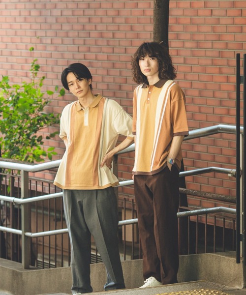 BROKEN BASE(ブロークンベース)の「切り替え配色ポロシャツ(ポロシャツ・メンズ・ブラウン/アイボリー・MEDIUM/LARGE)」の8枚目の写真