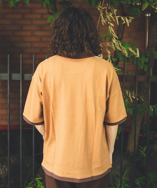 BROKEN BASE(ブロークンベース)の「切り替え配色ポロシャツ(ポロシャツ・メンズ・ブラウン/アイボリー・MEDIUM/LARGE)」の9枚目の写真