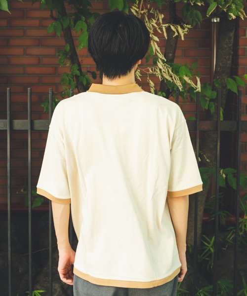 BROKEN BASE(ブロークンベース)の「切り替え配色ポロシャツ(ポロシャツ・メンズ・ブラウン/アイボリー・MEDIUM/LARGE)」の11枚目の写真