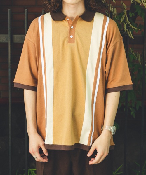 BROKEN BASE(ブロークンベース)の「切り替え配色ポロシャツ(ポロシャツ・メンズ・ブラウン/アイボリー・MEDIUM/LARGE)」の14枚目の写真