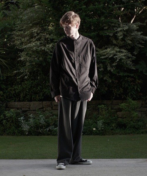 ESPONT（エスポント）の「【ESPONT】organic cotton long sleeve shirt（シャツ/ブラウス・メンズ・ブラック/アイボリー/ブラウン・S/M/L）」の7枚目の写真