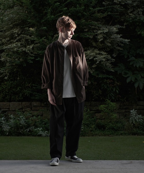 ESPONT（エスポント）の「【ESPONT】organic cotton long sleeve shirt（シャツ/ブラウス・メンズ・ブラック/アイボリー/ブラウン・S/M/L）」の12枚目の写真