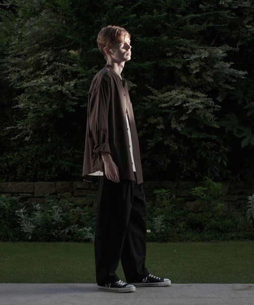 ESPONT（エスポント）の「【ESPONT】organic cotton long sleeve shirt（シャツ/ブラウス・メンズ・ブラック/アイボリー/ブラウン・S/M/L）」の13枚目の写真