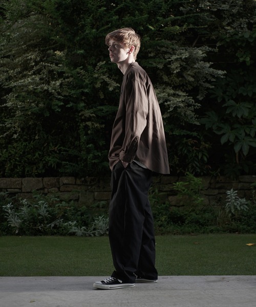 ESPONT（エスポント）の「【ESPONT】organic cotton long sleeve shirt（シャツ/ブラウス・メンズ・ブラック/アイボリー/ブラウン・S/M/L）」の14枚目の写真