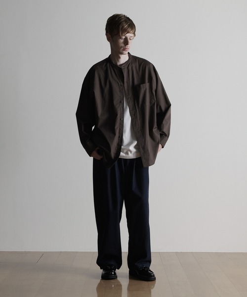 ESPONT（エスポント）の「【ESPONT】organic cotton long sleeve shirt（シャツ/ブラウス・メンズ・ブラック/アイボリー/ブラウン・S/M/L）」の17枚目の写真