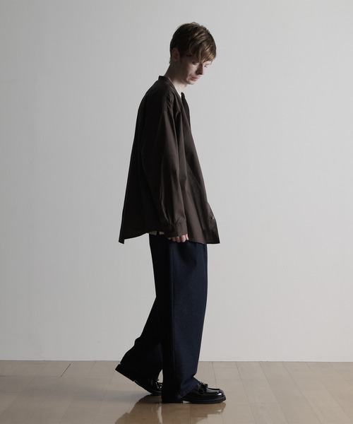 ESPONT（エスポント）の「【ESPONT】organic cotton long sleeve shirt（シャツ/ブラウス・メンズ・ブラック/アイボリー/ブラウン・S/M/L）」の19枚目の写真