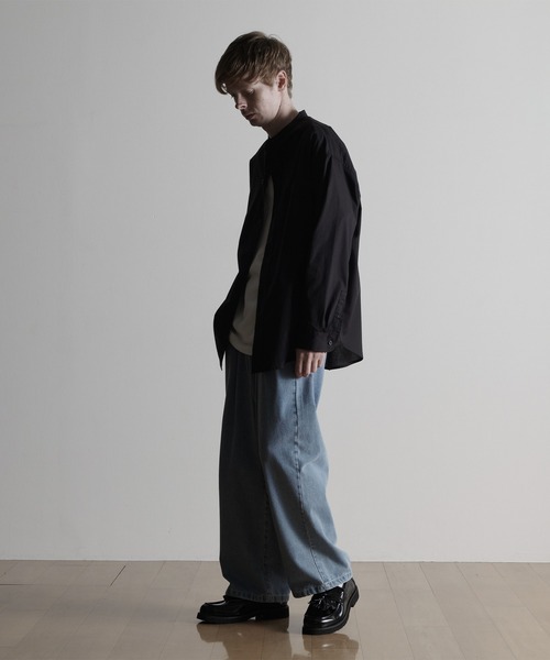 ESPONT（エスポント）の「【ESPONT】organic cotton long sleeve shirt（シャツ/ブラウス・メンズ・ブラック/アイボリー/ブラウン・S/M/L）」の21枚目の写真