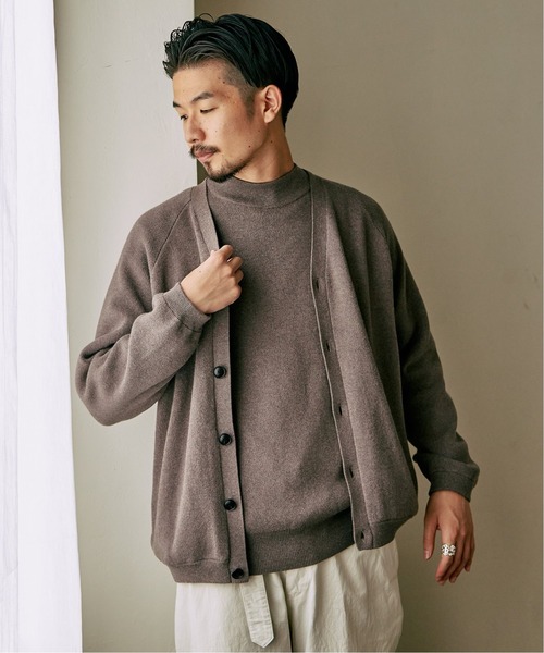 417 EDIFICE(フォーワンセブンエディフィス)の「コットンカシミヤスムース カーディガン(カーディガン/ボレロ・メンズ・ブラック/ブラウン/ネイビー/ライトグレー・SMALL/MEDIUM/LARGE)」の13枚目の写真