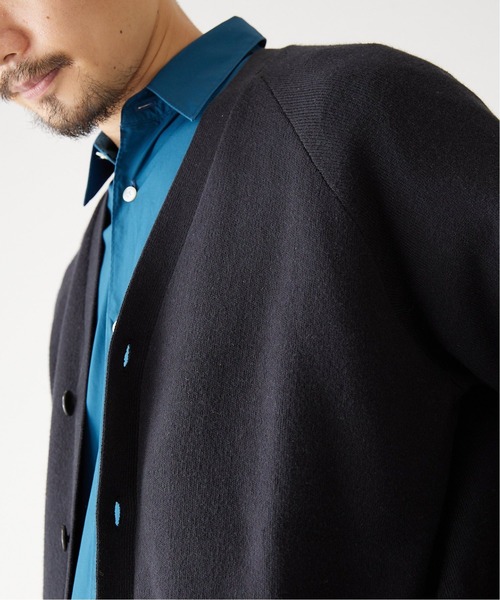 417 EDIFICE(フォーワンセブンエディフィス)の「コットンカシミヤスムース カーディガン(カーディガン/ボレロ・メンズ・ブラック/ブラウン/ネイビー/ライトグレー・SMALL/MEDIUM/LARGE)」の17枚目の写真