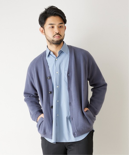 417 EDIFICE(フォーワンセブンエディフィス)の「コットンカシミヤスムース カーディガン(カーディガン/ボレロ・メンズ・ブラック/ブラウン/ネイビー/ライトグレー・SMALL/MEDIUM/LARGE)」の14枚目の写真