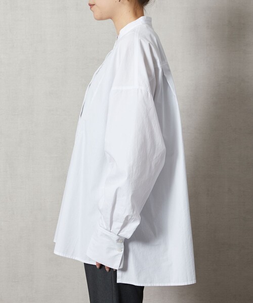 FREAK'S STORE（フリークスストア）の「【WEB限定】スタンドカラーフロントデザインシャツ（シャツ/ブラウス・レディース・オフホワイト/ブラック/ベージュ/ピンク/グリーン・ﾌﾘ-）」の19枚目の写真