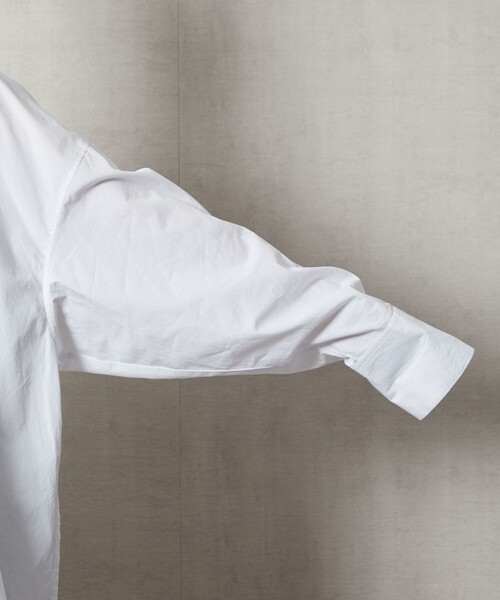 FREAK'S STORE（フリークスストア）の「【WEB限定】スタンドカラーフロントデザインシャツ（シャツ/ブラウス・レディース・オフホワイト/ブラック/ベージュ/ピンク/グリーン・ﾌﾘ-）」の9枚目の写真