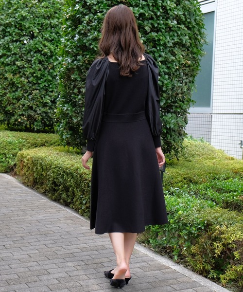 STRAWBERRY-FIELDS（ストロベリーフィールズ）の「【美人百花 10月号掲載】シェルストレッチ　ワンピース（ワンピース・レディース・ブラック/ローズ・2）」の3枚目の写真