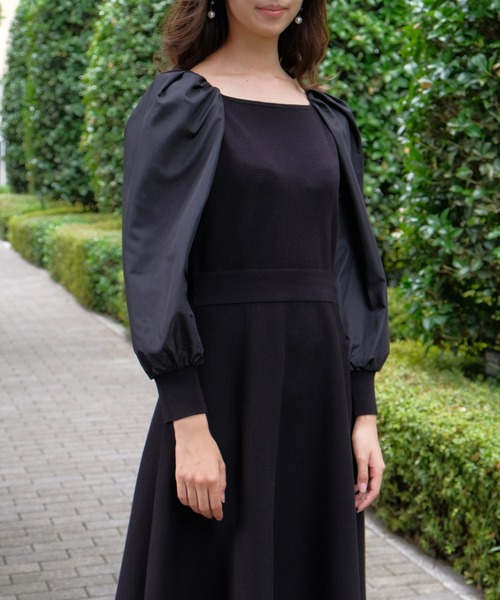 STRAWBERRY-FIELDS（ストロベリーフィールズ）の「【美人百花 10月号掲載】シェルストレッチ　ワンピース（ワンピース・レディース・ブラック/ローズ・2）」の4枚目の写真