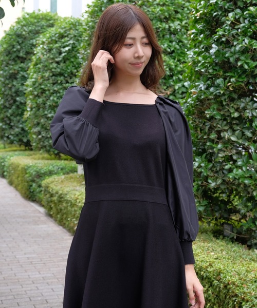 STRAWBERRY-FIELDS（ストロベリーフィールズ）の「【美人百花 10月号掲載】シェルストレッチ　ワンピース（ワンピース・レディース・ブラック/ローズ・2）」の6枚目の写真