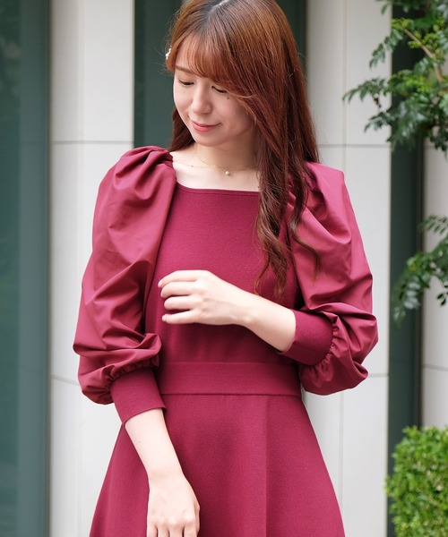 STRAWBERRY-FIELDS（ストロベリーフィールズ）の「【美人百花 10月号掲載】シェルストレッチ　ワンピース（ワンピース・レディース・ブラック/ローズ・2）」の5枚目の写真