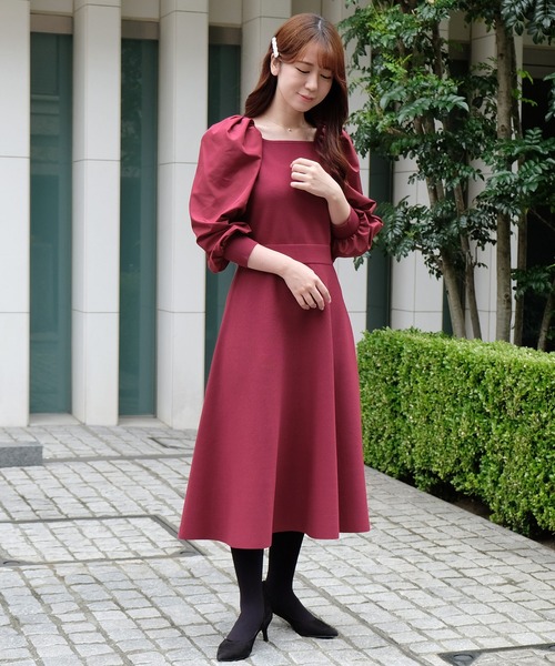 STRAWBERRY-FIELDS（ストロベリーフィールズ）の「【美人百花 10月号掲載】シェルストレッチ　ワンピース（ワンピース・レディース・ブラック/ローズ・2）」の8枚目の写真