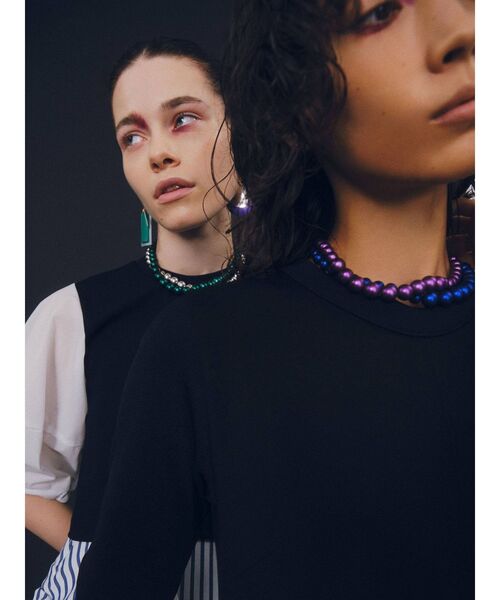 UN3D.（アンスリード）の「マルチカラープレートピアス（ピアス（両耳用）・レディース・グリーン/パープル/シルバー・FREE）」の5枚目の写真