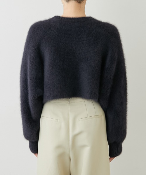 GALLARDAGALANTE（ガリャルダガランテ）の「クロップドフラッフィーニット（ニット/セーター・レディース・ブラック/モカ/ライトグリーン・FREE）」の12枚目の写真