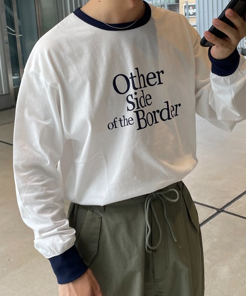 DISCOAT（ディスコート）の「【WEB限定】アソートロゴプリントリンガーロングTシャツ（Tシャツ/カットソー・レディース・ブラック/ネイビー/グリーン/キャメル/バーガンディー・FREE）」の16枚目の写真