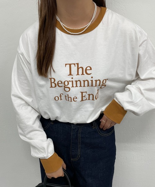 DISCOAT（ディスコート）の「【WEB限定】アソートロゴプリントリンガーロングTシャツ（Tシャツ/カットソー・レディース・ブラック/ネイビー/グリーン/キャメル/バーガンディー・FREE）」の20枚目の写真