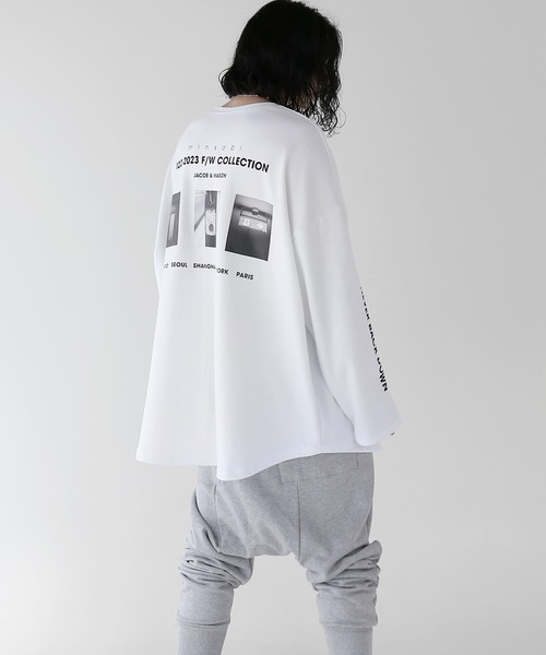 minsobi(ミンソビ)の「レタリングT ロンT ユニセックス(Tシャツ/カットソー・メンズ・ブラック/ホワイト・FREE)」の14枚目の写真