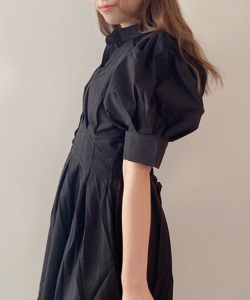 TORTE(トルテ)の「前タック後ろレースワンピース(ワンピース・レディース・ライトブルー/ブラック/ベージュ/ライトピンク・FREE)」の10枚目の写真