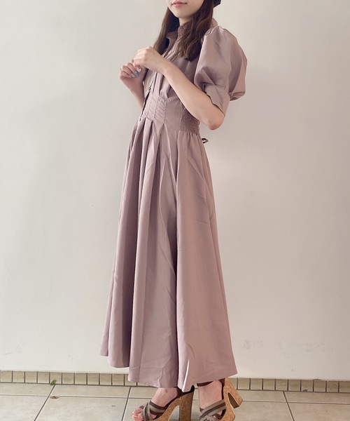 TORTE(トルテ)の「前タック後ろレースワンピース(ワンピース・レディース・ライトブルー/ブラック/ベージュ/ライトピンク・FREE)」の21枚目の写真