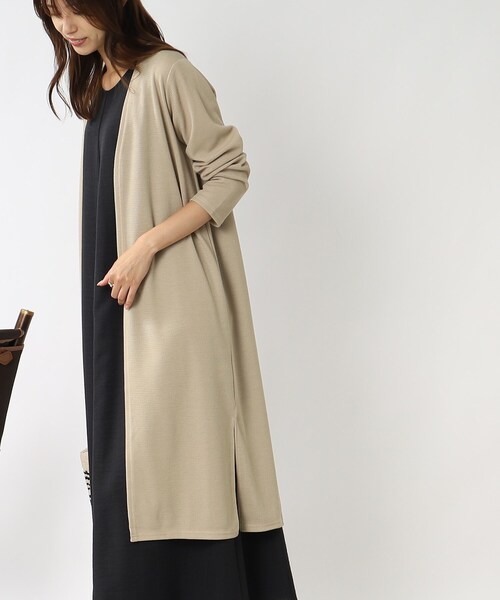DRESKIP（ドレスキップ）の「◆ロング トッパーカーディガン（カーディガン/ボレロ・レディース・チャコールグレー/ブラック/ベージュ/ダークオレンジ・02/03）」の13枚目の写真