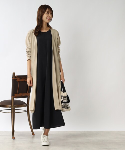 DRESKIP（ドレスキップ）の「◆ロング トッパーカーディガン（カーディガン/ボレロ・レディース・チャコールグレー/ブラック/ベージュ/ダークオレンジ・02/03）」の15枚目の写真