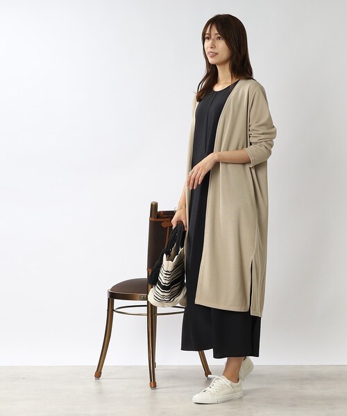 DRESKIP（ドレスキップ）の「◆ロング トッパーカーディガン（カーディガン/ボレロ・レディース・チャコールグレー/ブラック/ベージュ/ダークオレンジ・02/03）」の16枚目の写真