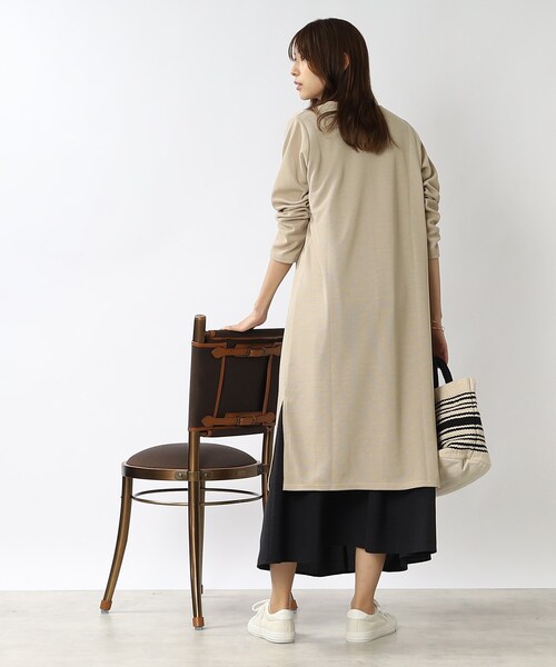 DRESKIP（ドレスキップ）の「◆ロング トッパーカーディガン（カーディガン/ボレロ・レディース・チャコールグレー/ブラック/ベージュ/ダークオレンジ・02/03）」の17枚目の写真