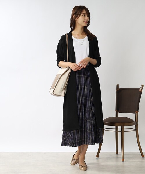 DRESKIP（ドレスキップ）の「◆ロング トッパーカーディガン（カーディガン/ボレロ・レディース・チャコールグレー/ブラック/ベージュ/ダークオレンジ・02/03）」の22枚目の写真