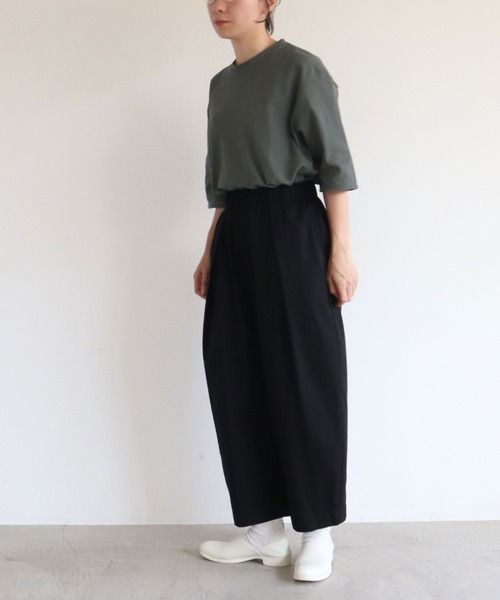 yuni(ユニ )の「80/2強撚コットン ギャバ ゴムタック パンツ(その他パンツ・レディース・ブラウン/ブラック/その他/グリーン・FREE)」の10枚目の写真