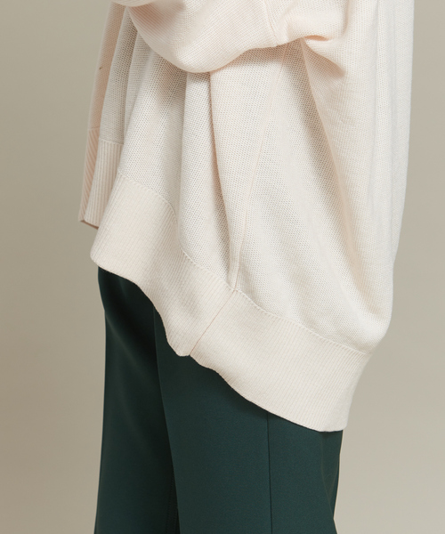NOMINE(ノミネ)の「ビッグVラインカノコオーバーニット(ニット/セーター・レディース・ブラック/オレンジ/グリーン/アイボリー・フリー)」の12枚目の写真