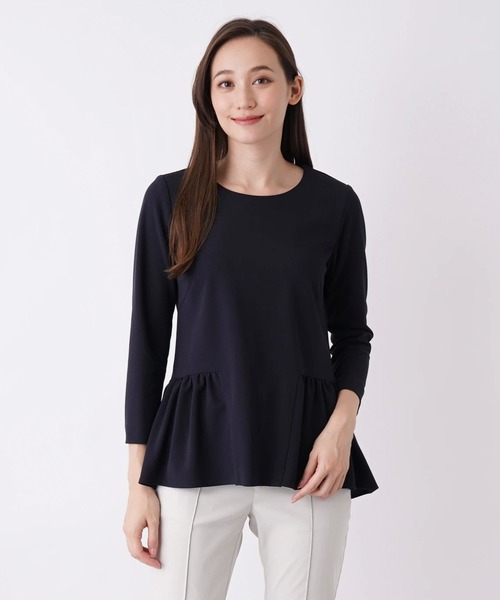 BEATRICE（ベアトリス）の「【BEATRICE】ペプラムプルオーバーブラウス（シャツ/ブラウス・レディース・ダークネイビー/ブラック/モカ・2）」の3枚目の写真