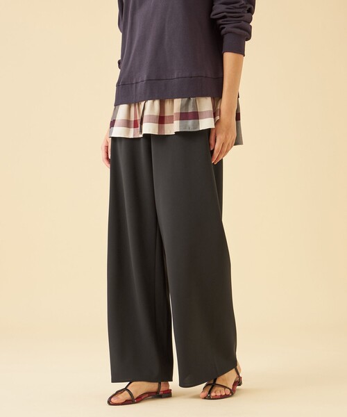 gasa grue 太陽の植物 メッシュレースブラウス ブラック 41211-02407