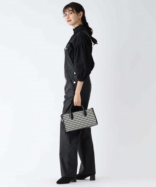OPAQUE.CLIP（オペークドットクリップ）の「◆スクエアチェックボストンバッグ（ボストンバッグ・レディース・ダークブラウン系/ブラック系・00）」の10枚目の写真