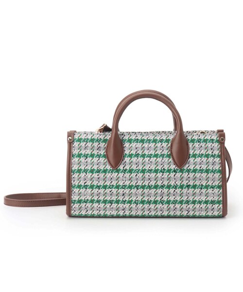 OPAQUE.CLIP（オペークドットクリップ）の「◆スクエアチェックボストンバッグ（ボストンバッグ・レディース・ダークブラウン系/ブラック系・00）」の4枚目の写真