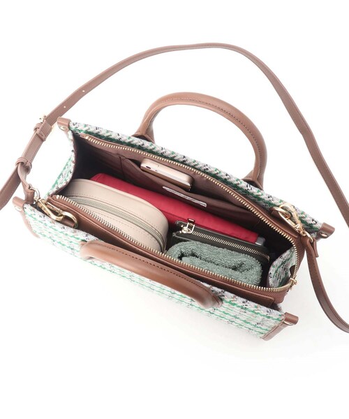 OPAQUE.CLIP（オペークドットクリップ）の「◆スクエアチェックボストンバッグ（ボストンバッグ・レディース・ダークブラウン系/ブラック系・00）」の21枚目の写真