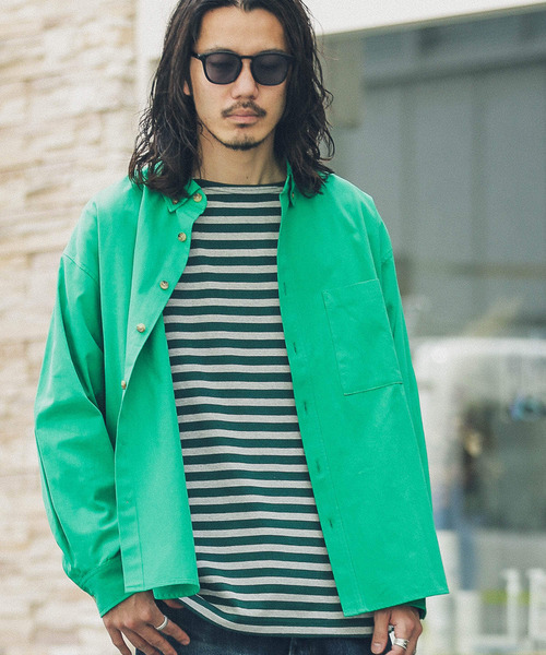 URBAN RESEARCH Sonny Label(アーバンリサーチサニーレーベル)の「シンプルオーバーボタンダウンシャツ(シャツ/ブラウス・メンズ・レッド/オフホワイト/グリーン/ブルー系その他・MEDIUM/LARGE)」の18枚目の写真
