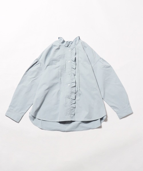 Ampersand(アンパサンド)の「Ampersand/アンパサンド premier デザインブラウス(シャツ/ブラウス・キッズ・ブルー/チャコール/オフホワイト・140/130)」の3枚目の写真