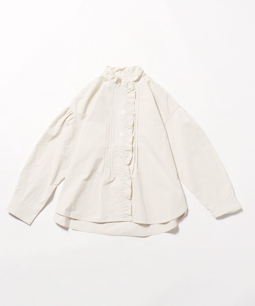 Ampersand(アンパサンド)の「Ampersand/アンパサンド premier デザインブラウス(シャツ/ブラウス・キッズ・ブルー/チャコール/オフホワイト・140/130)」の4枚目の写真