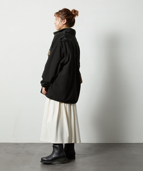 FREAK'S STORE（フリークスストア）の「【WEB限定】FREAK'S OUTDOORS フリーススナッププルオーバー（その他アウター・レディース・パープル/オリーブ/ネイビー/ベージュ/ブラック・ﾌﾘ-）」の8枚目の写真