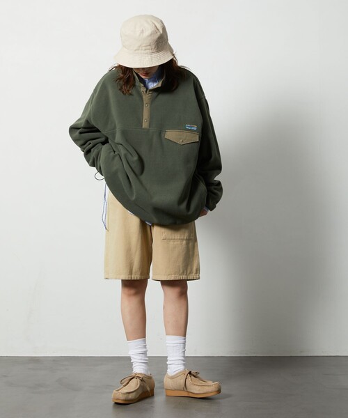 FREAK'S STORE（フリークスストア）の「【WEB限定】FREAK'S OUTDOORS フリーススナッププルオーバー（その他アウター・レディース・パープル/オリーブ/ネイビー/ベージュ/ブラック・ﾌﾘ-）」の14枚目の写真