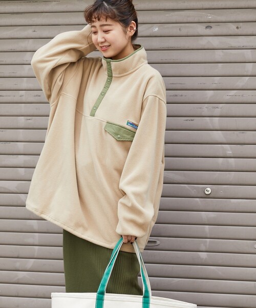 FREAK'S STORE（フリークスストア）の「【WEB限定】FREAK'S OUTDOORS フリーススナッププルオーバー（その他アウター・レディース・パープル/オリーブ/ネイビー/ベージュ/ブラック・ﾌﾘ-）」の19枚目の写真