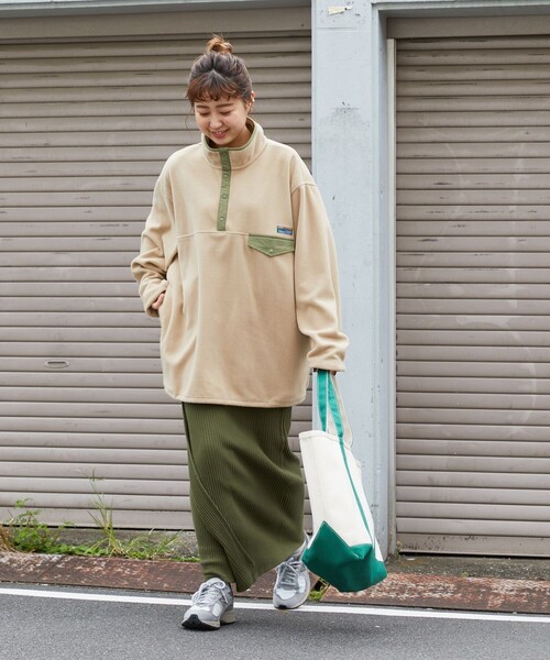 FREAK'S STORE（フリークスストア）の「【WEB限定】FREAK'S OUTDOORS フリーススナッププルオーバー（その他アウター・レディース・パープル/オリーブ/ネイビー/ベージュ/ブラック・ﾌﾘ-）」の21枚目の写真